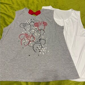 Women’s Disney Park Minnie Gray Tank Top with Subtle Design Sz XL
